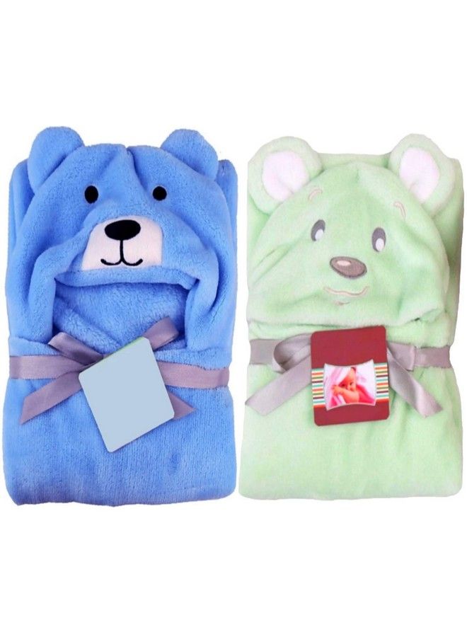 Brandonn All In 1 Ultrasoft Luxury Hooded Funny Caps Wrapper Baby Bath Towel Baby Blanket - Image 2