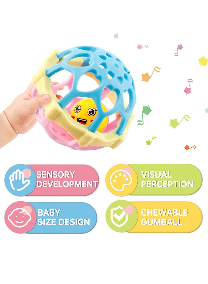 Baby Rattles, 2Pcs Baby Toys Shaker Grab Spin Set, Sensory Educational Newborn Gift, for Infant Boys Girls  - Image 3