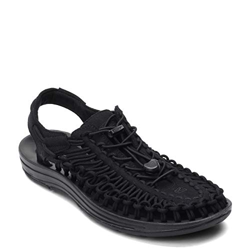 KEEN Men's UNEEK Classic Two Cord Sandals, Black/Black, 11 D (Medium) US - Image 1