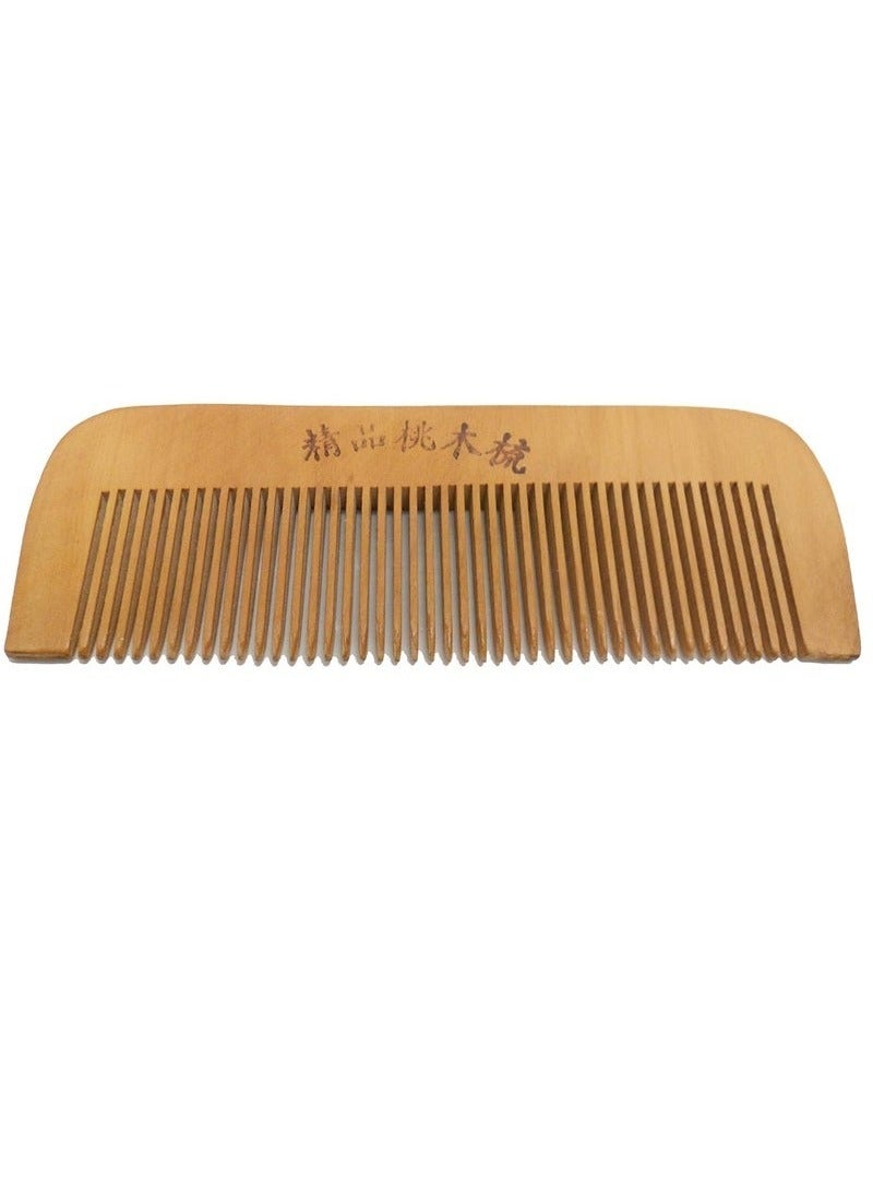 مشط خشبي لفك تشابك الشعر واللحية للنساء والرجال من كرافتس ايديا - خشب طبيعي مضاد للكهرباء الساكنة لفك تشابك الشعر وتصفيفه الرطب او الجاف المجعد او السميك او المموج او المستقيم