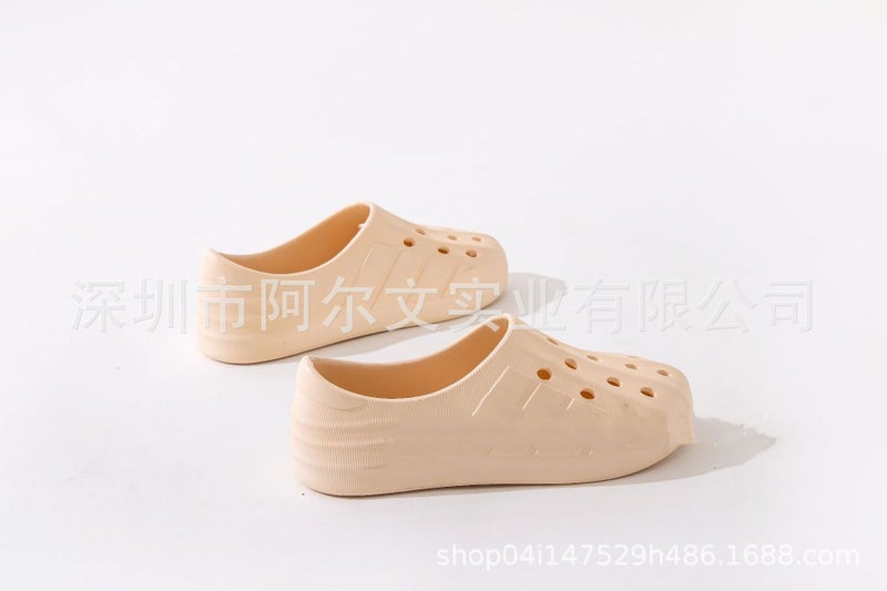 Eva Hole Shoes New Shell Head Sandals And Slippers Casual Lovers Shoes Practical Beach Shoes Non-Slip Breathable Simple