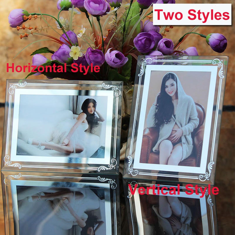 TYSSELY Glass Photo Frames Picture Frame 5x7 High Definition Silver Vertical and Horizontal for Table Desk Shelf Office House Decoration Gifts - Image 3