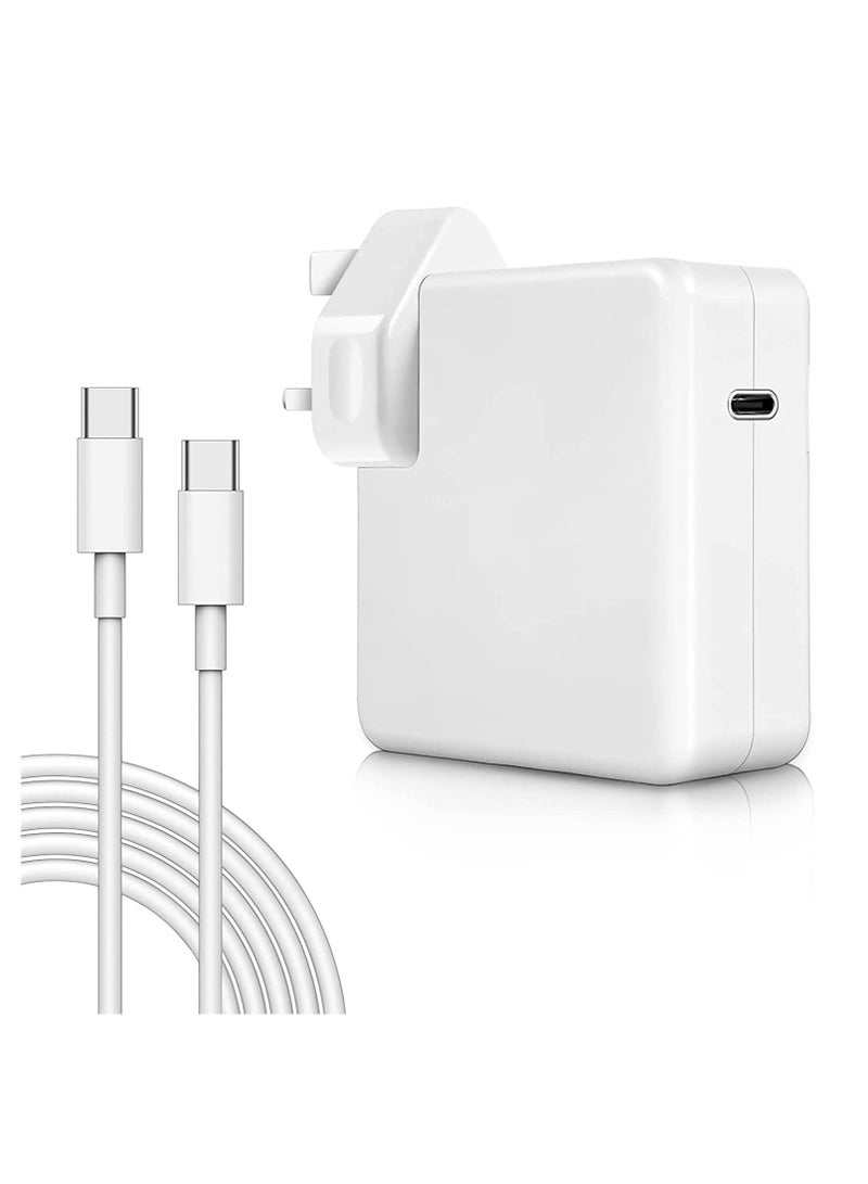 إن تك شاحن MacBook Pro بديل من Ntech 96 وات شاحن USB C محول طاقة متوافق مع MacBook Pro 13 14 15 16 بوصة Mac-Book Air 2018 2019 2020 13 بوصة iPad / Pro جديد 12.9 / 11 بوصة مضمن من USB C إلى C - Image 1