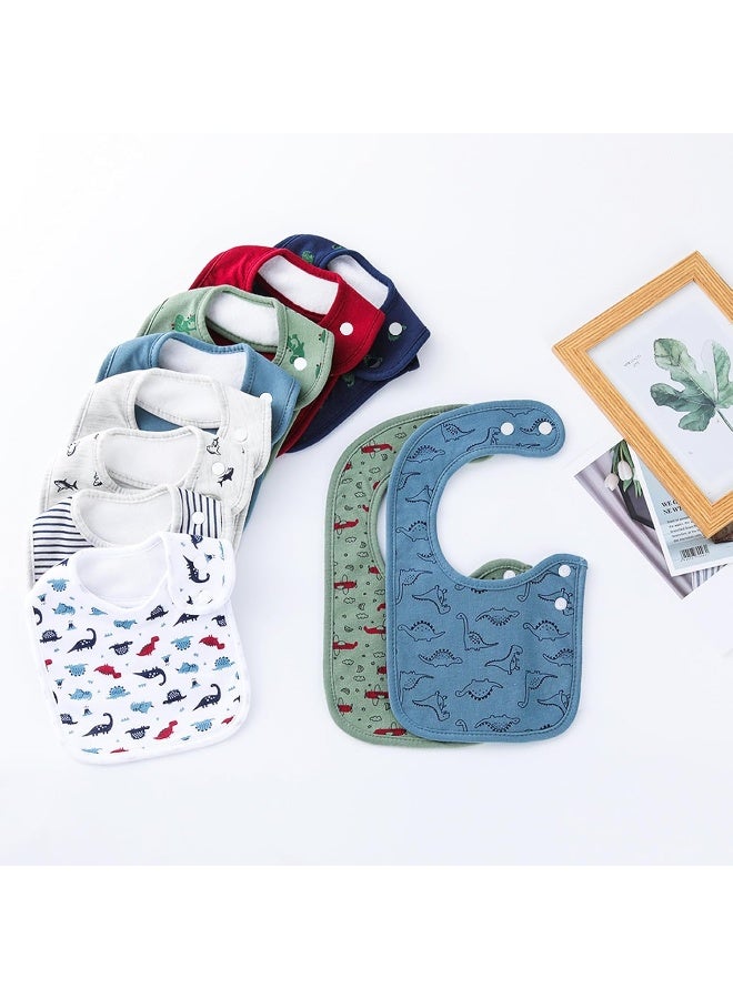 Hakochia Waterproof Baby Bibs Organic Cotton Super Soft and Absorbent With Adjustable Snap for Baby Boys and Girls - Image 5