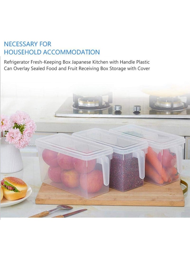 ماستر جولد صناديق تخزين طعام بأغطية، آمنة للاستخدام في المجمد، سعة 5 لترات، مصنوعة من البلاستيك، قابلة للتكديس، مناسبة للمطبخ والثلاجة، مزودة بمقبض لتخزين الطعام والفواكه - Image 3