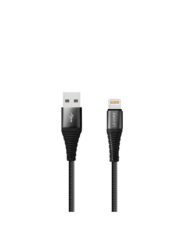 Levore iPhone USB charging cable 1m Nylon - Black