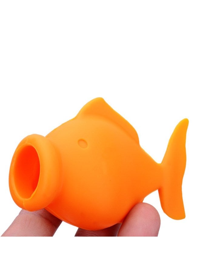Creative Silicone Fish-shaped Egg White Separator Goldfish-shaped Egg Absorb Kitchen Interesting Egg Yolk Protein Egg Filter-Color:Orange - Image 2