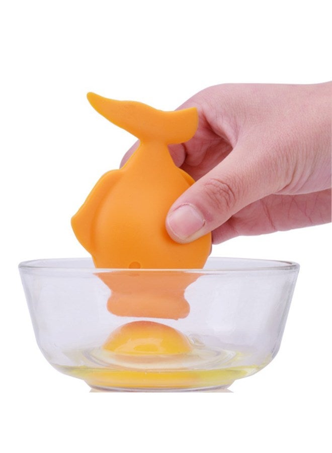 Creative Silicone Fish-shaped Egg White Separator Goldfish-shaped Egg Absorb Kitchen Interesting Egg Yolk Protein Egg Filter-Color:Orange - Image 4