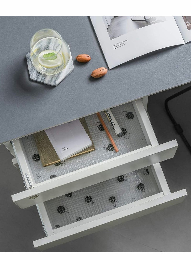 KASTWAVE Shelf Liner Drawer for Kitchen, Non-Adhesive Waterproof Transparent EVA Refrigerator Cabinet Pantry Shelves , Non-Slip Can be Cut Placemats ( Polka Dot / 17.7 x 47.2 ) - Image 4