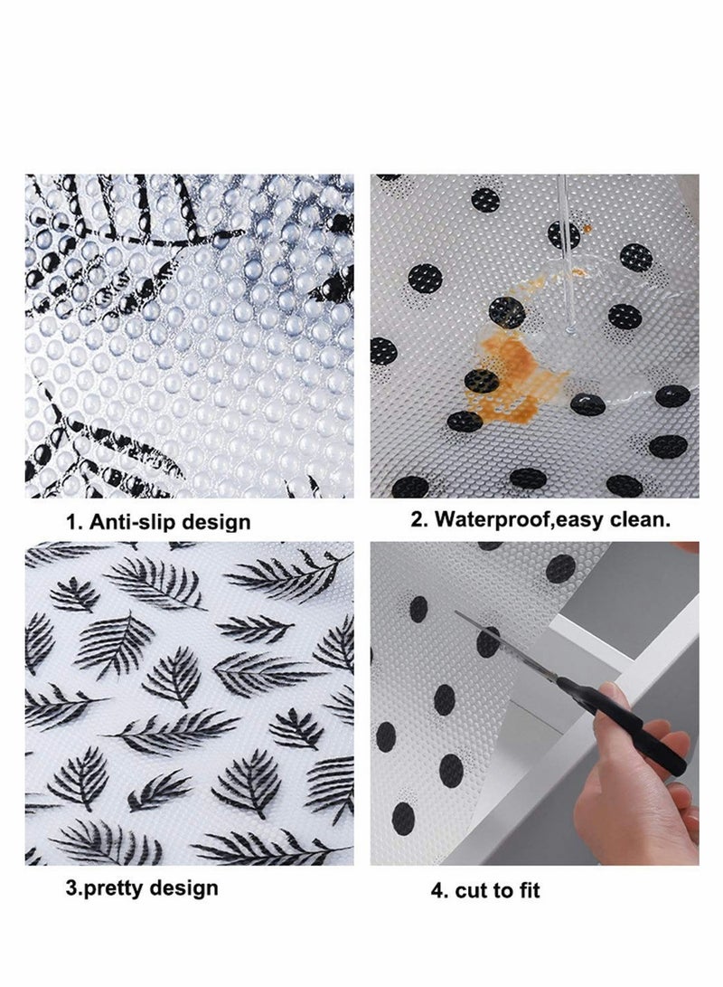 KASTWAVE Shelf Liner Drawer for Kitchen, Non-Adhesive Waterproof Transparent EVA Refrigerator Cabinet Pantry Shelves , Non-Slip Can be Cut Placemats ( Polka Dot / 17.7 x 47.2 ) - Image 2