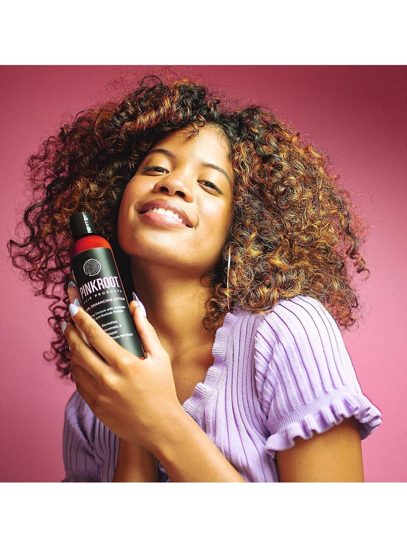 Pink Root Products Curl Enhancing Lotion, 8oz - Revitalize, Rejuvenate & Repair Curls - With Avocado & Baobab Protein  - Image 2