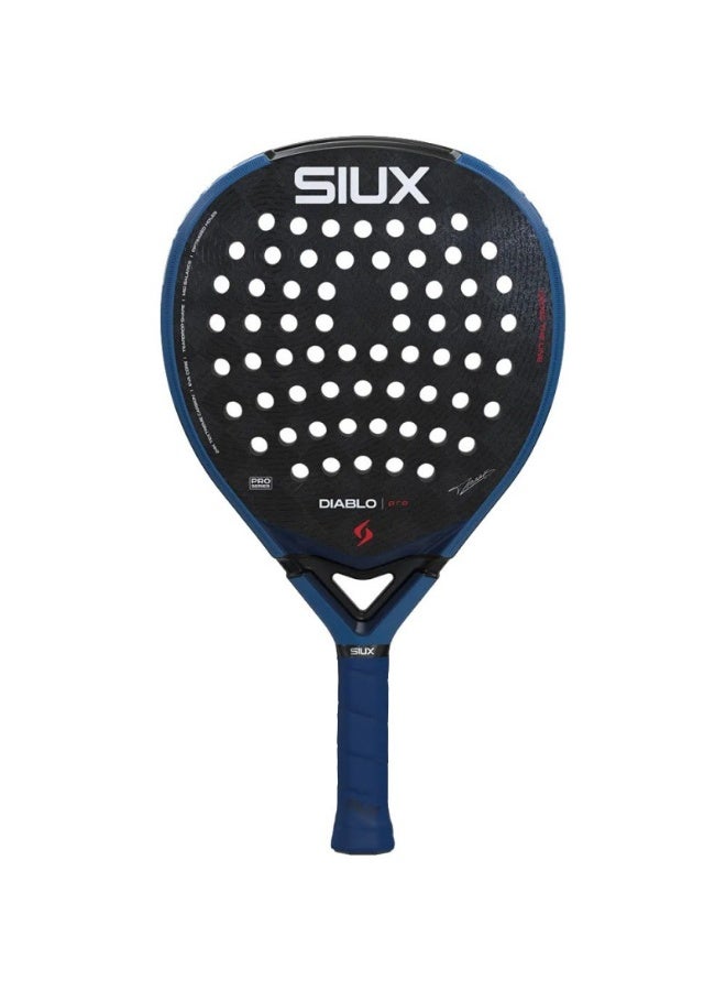 SIUX مضرب بادل Siux Diablo Pro Royal Blue 2026 - مضرب هجين يجمع بين القوة والتحكم، مصنوع من ألياف الكربون 18K، وقلب من مادة EVA، وطلاء رملي ثلاثي الأبعاد، مصمم خصيصًا للاعبين المحترفين. - Image 2