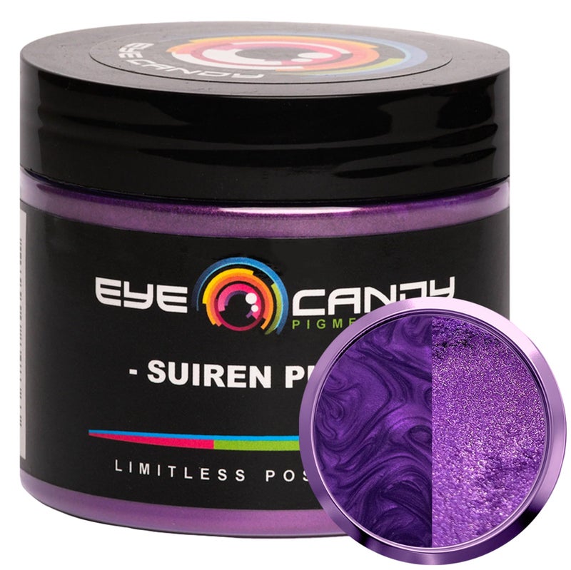 Eye Candy Pigments Premium Purple Mica Powder - Suiren Purple (50gr) - for Epoxy, Resin, Soap, Paint, Woodworking, Acrylic Pouring, Bath Bombs, Fishing Lures - DIY Arts and Crafts Additive - Image 1