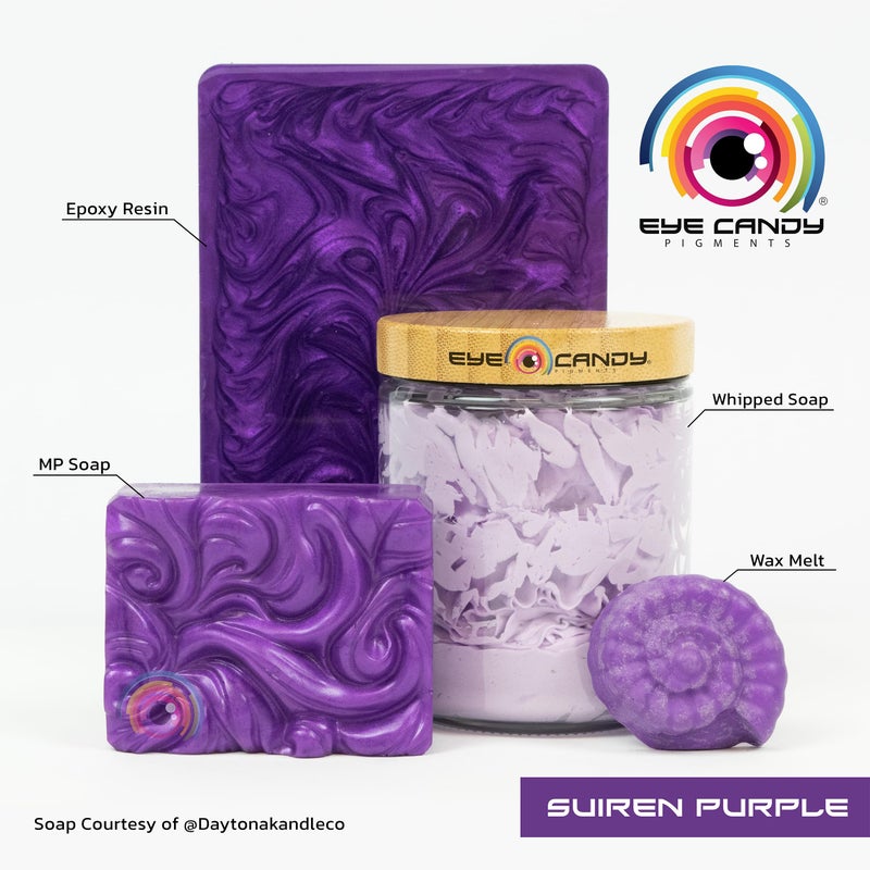 Eye Candy Pigments Premium Purple Mica Powder - Suiren Purple (50gr) - for Epoxy, Resin, Soap, Paint, Woodworking, Acrylic Pouring, Bath Bombs, Fishing Lures - DIY Arts and Crafts Additive - Image 2