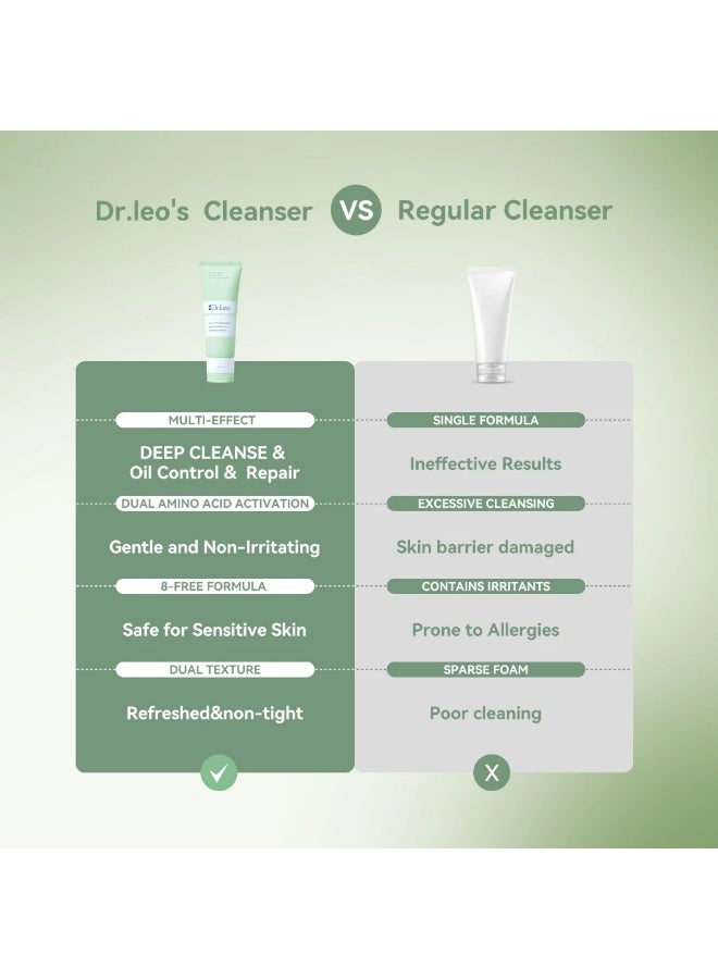 دكتور ليو منظف ​​الوجه الهجين  فريش ستارت 2X + قناع الطين المنظف، منظف عميق للوجه، تحكم لطيف في الزيوت، 40+40 جم - Image 3