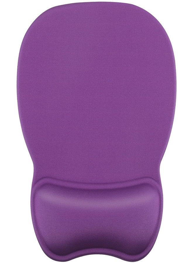 MROCO Ergonomic Mouse Pad with Wrist Support Gel Mouse Pad with Wrist Rest, Comfortable Computer Mouse Pad for Laptop, Pain Relief Mousepad for Office & Home, 9.4 x 8.1 in, Pure Purple - Image 1