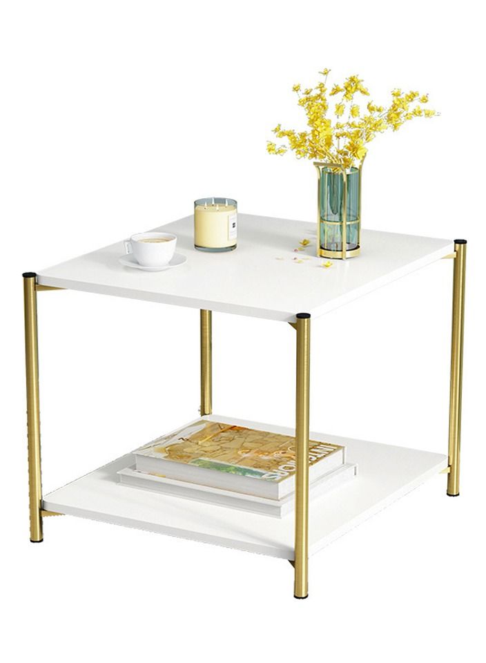 طاولة قهوة جانبية معدنية طاولة نهاية طاولة مكتب زجاجية رخامية نوردية لطاولات المنزل الفاخرة في غرفة المعيشة - Image 1