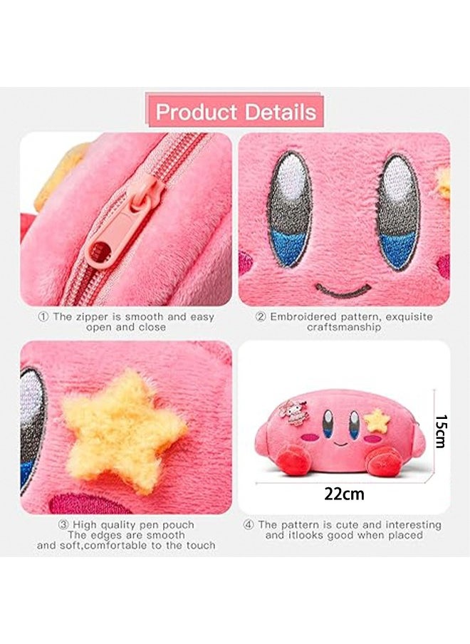 Beauenty Plush Pencil Case Cartoon Makeup Bag with Pencil Pouch Stationery Storage Pouch High-Capacity Stationery Bag Good-Looking Light Weight Cosmetic Bag Gift For Teen Girls and Women  - Image 4