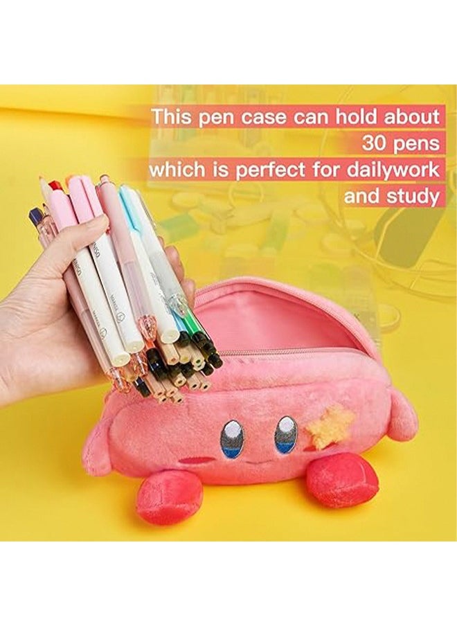 Beauenty Plush Pencil Case Cartoon Makeup Bag with Pencil Pouch Stationery Storage Pouch High-Capacity Stationery Bag Good-Looking Light Weight Cosmetic Bag Gift For Teen Girls and Women  - Image 5