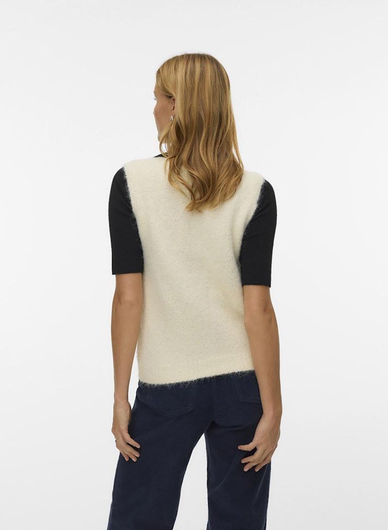 VERO MODA Vmnovah Sl O-Neck Button Vest Noos - Image 2