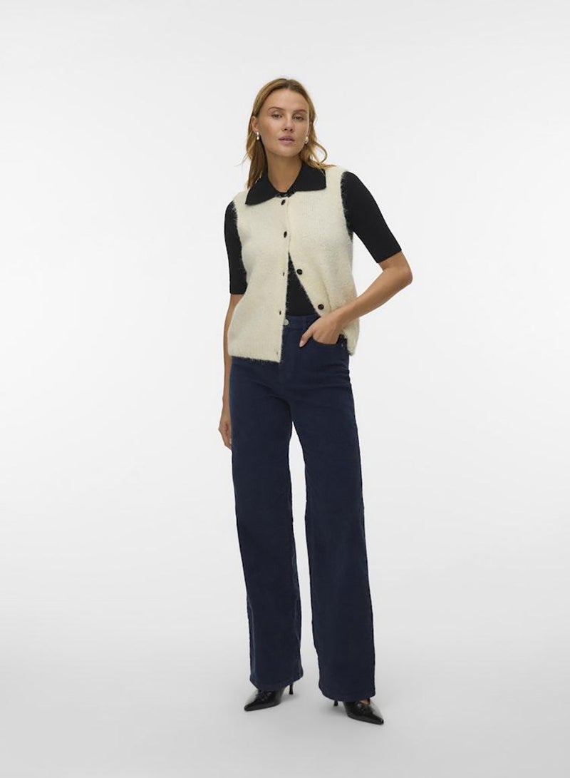 VERO MODA Vmnovah Sl O-Neck Button Vest Noos - Image 1