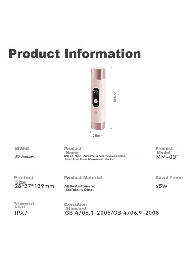 JD.com Jd Original Mousse Intimate Shaver, Hair Removal Device, Electric Razor For Women, Armpit And Private Area Hair Shaver - Image 5