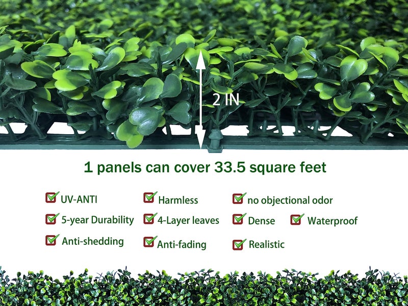 ODTORY Artificial Ivy Privacy Fence Wall Screen,40X120 in(33.5 sqft) UV-Anti Faux Boxwood Roll Panels Greenery Backdrop Ivy Vine Leaf Hedges Fence Panels for Indoor Outdoor Green Wall Decor - Image 3