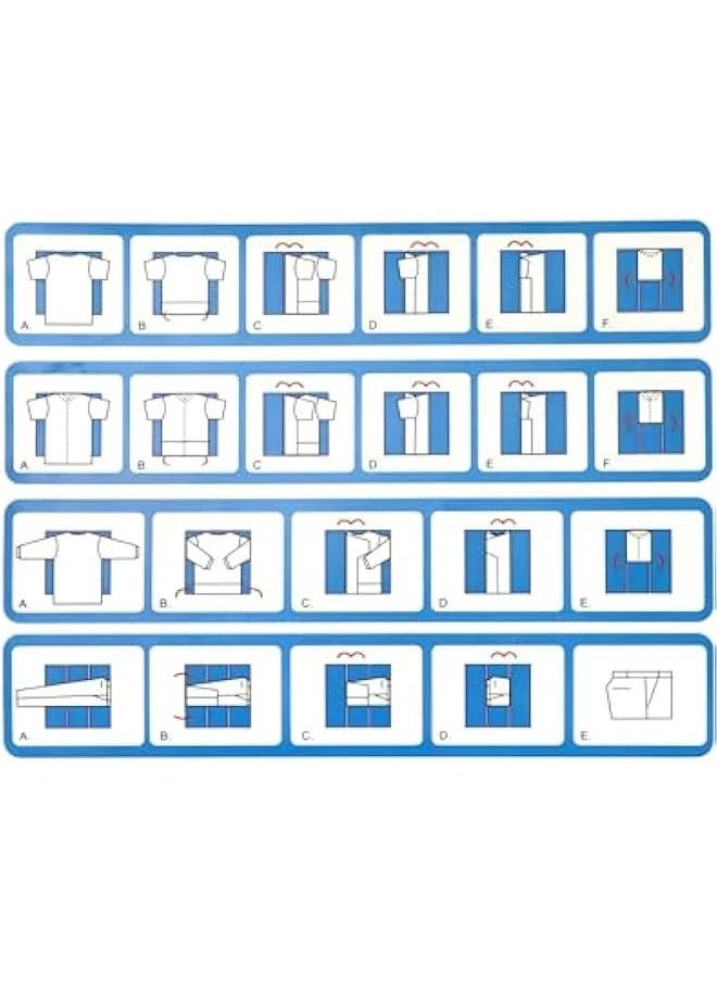 Arabest - PP Composite Folding Board, 2 Pack Folding Clothes Board - Black + Blue, One-Hand Operation Laundry Folding Tool, Non-Slip Silicone Buckles, T Shirt Folder, Laundry Folders for All Garments - Image 1