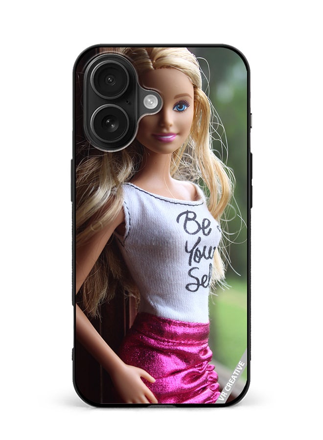 VR CREATIVE Protective Case Cover For Apple iPhone 16 Barbie Doll Design Multicolour