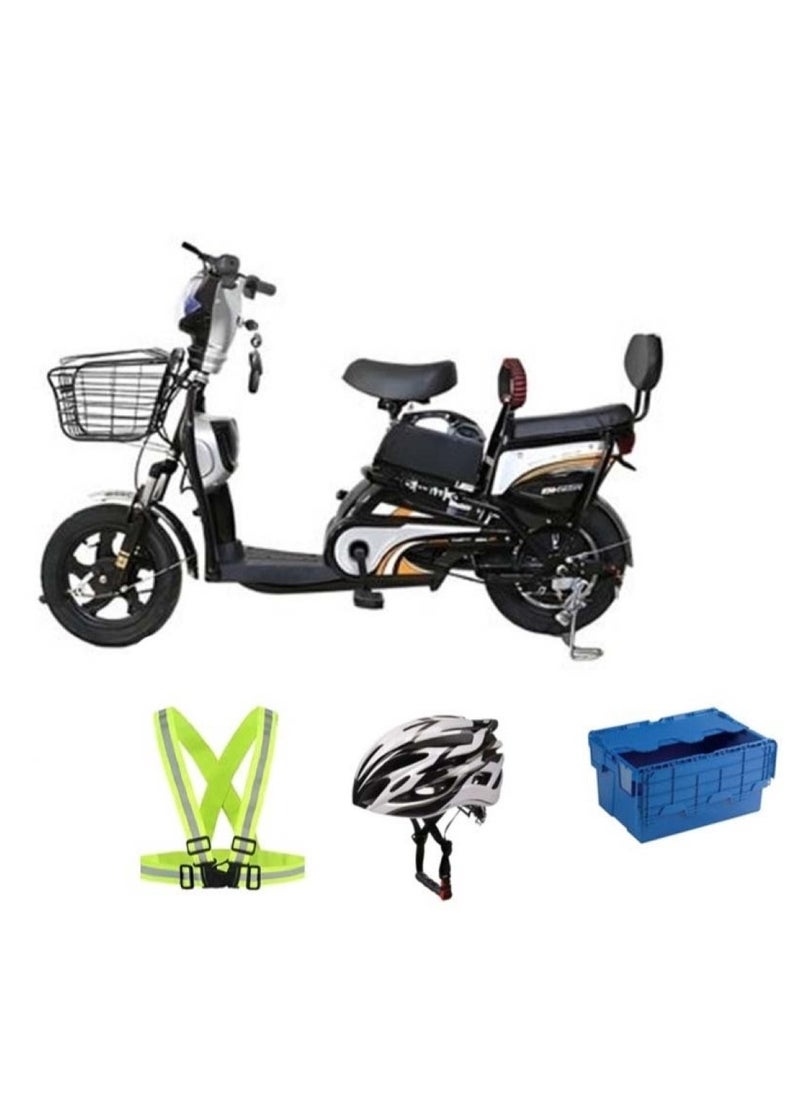 Winner Sky Electric Grocery Bike 14 Size Tyre Black  - Image 1