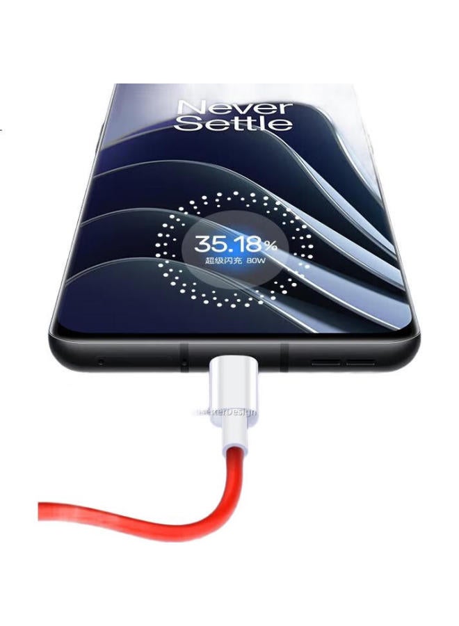 Trendsetter 100W 80W 67W Charging Cable, 2 Meters, Fast Charging For Oneplus 1+ Ace 2/3/12/11/10/Ace Racing Edition 7T/9Rt Phone Charger Cable, Quick Charge Cable - Image 1