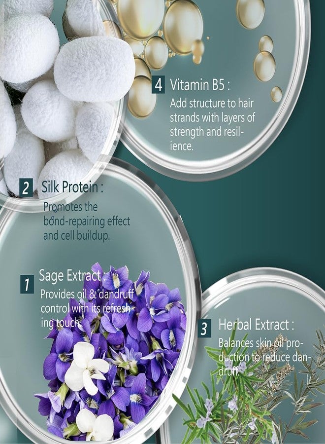 Sh Rd SH-RD Scalp Purifying Essentials for Travel & Trial | Sage Shampoo and Conditioner, Protein Cream | Hotel Size Set for Oily Hair Anti-Dandruff - Image 3