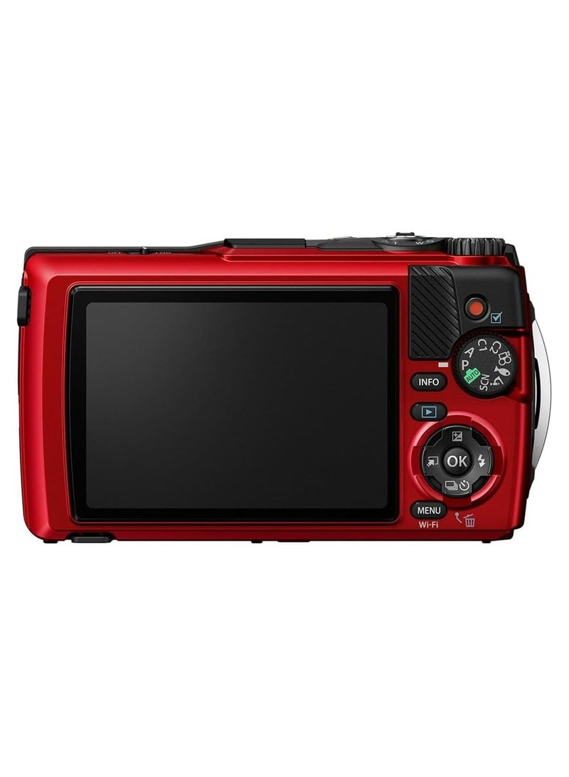 Olympus OM SYSTEM Tough TG-7 Red Underwater Camera, Waterproof, Freeze Proof, High Resolution Bright, 4K Video 44x Macro Shooting (Successor TG-6) - Image 1
