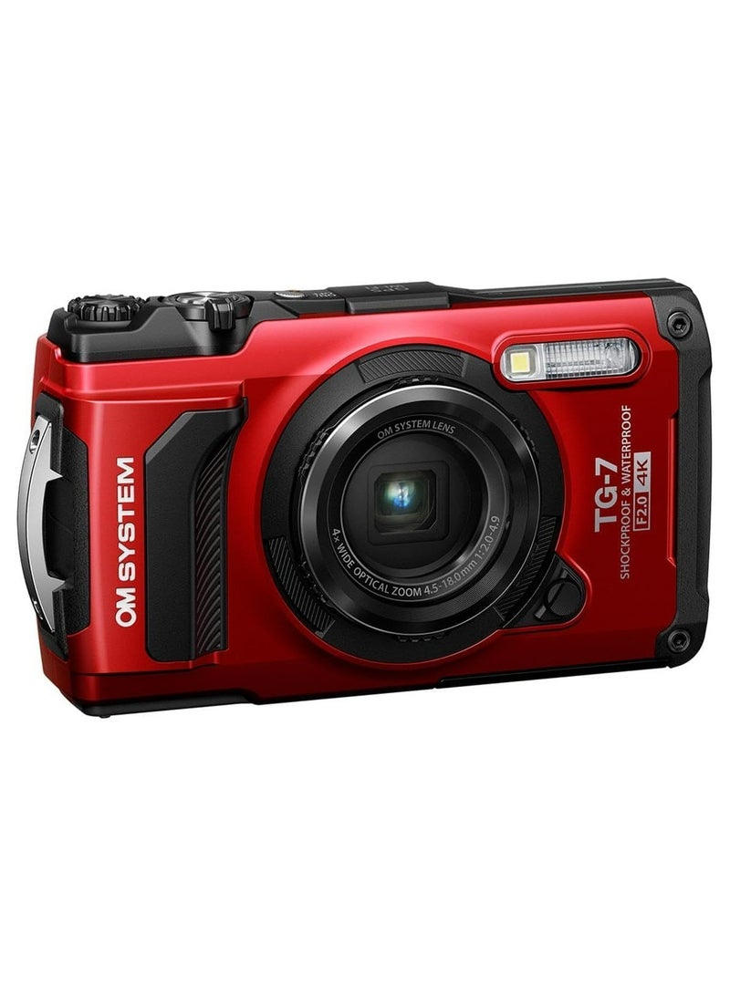 Olympus OM SYSTEM Tough TG-7 Red Underwater Camera, Waterproof, Freeze Proof, High Resolution Bright, 4K Video 44x Macro Shooting (Successor TG-6) - Image 2