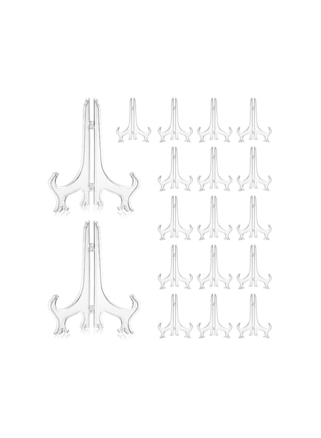 The Bros 18 Pack 3 Inches Acrylic Plate Stand, Card Display Stand, Plate Holders for Display, Card Stand, Clear Plastic Plate Holders, Photo Holder Stand, for Sports Cards, Picture, Photo  - Image 2