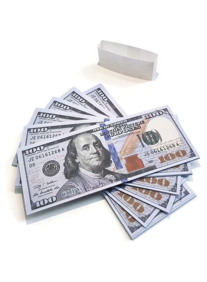 200 Pieces Prop Money Full Print 2 Sided Motion Picture Money Face Money Dollar Bills Realistic Money Stacks,Copy Money Play Money That Looks Real for Movie, TV, Videos - Image 2