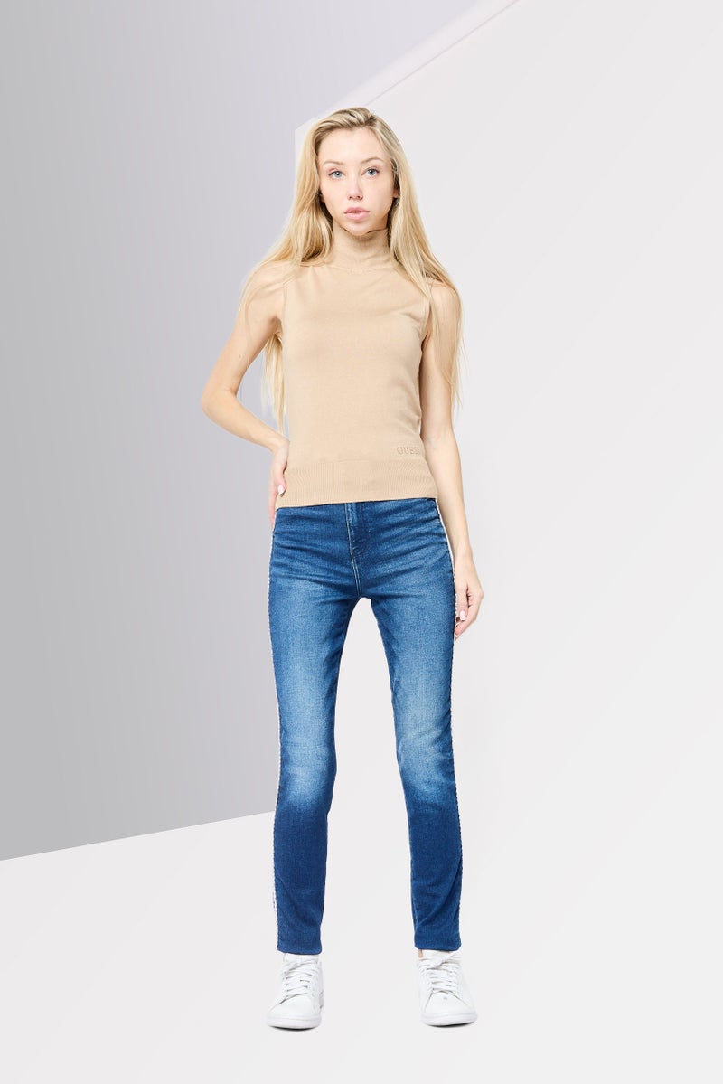 GUESS Women Skinny Fit Wash Stretchable Denim, Blue - Image 2