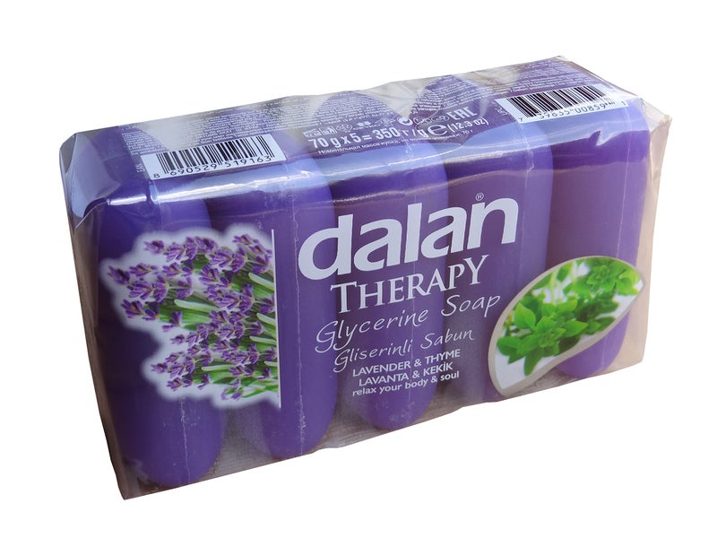 Dalan Therapy Glycerine Soap-Lavender & Thyme, Purple, 70 grams (Pack Of 5)
