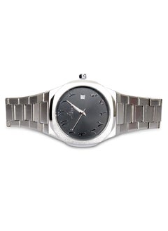 Fitron Men's Silver Wrist Watch with Black Dial, Arabic Numbers and Date  - Image 2