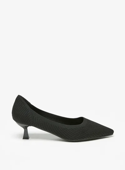 Flora Bella By Shoexpress Women's Textured Pointed Toe Pumps With Stiletto Heels