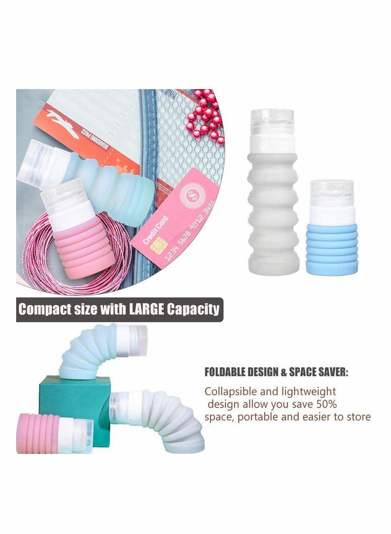 Travel Bottles Squeezable Silicone Leakproof Carry On Luggage Container Set for Toiletries and Cosmetics Under 100ml with Clear Toiletry Bag and Spray Bottles Idea for Easy Airport Access - Image 5