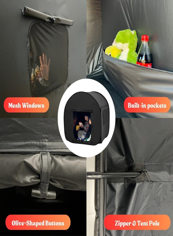 lukidoki Sensory Tent for Kids & Adults with Autism, ADHD, SPD - CPC Certification Large Size 47x47in Calm Corner Helps Children Relax, Reduce Anxiety & Improve Focus - Pop-up Blackout Play Tent - Image 5
