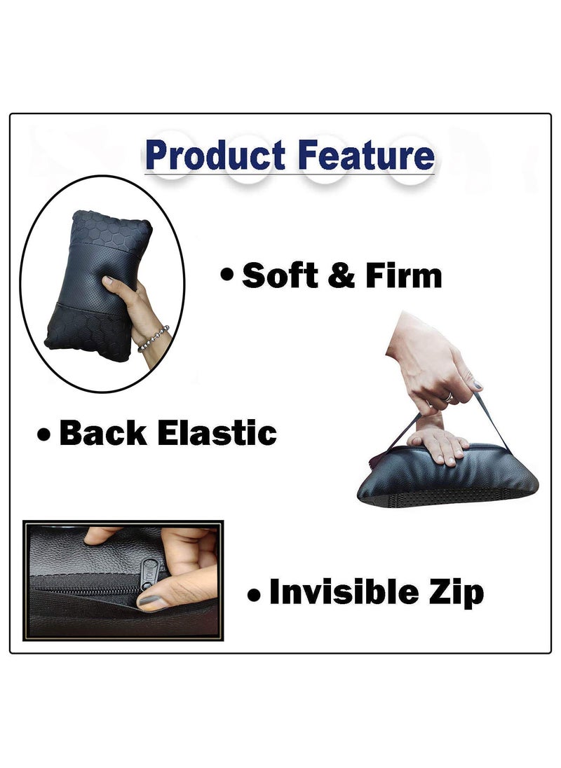 Adroitz AdroitZ Black Football Design Car Neck Rest Cushion with Adjustable Straps_1561  - Image 3