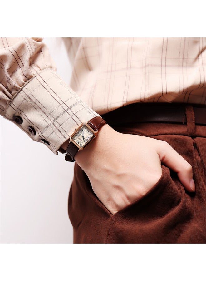 Julius Women'S Watch Vintage Square Dial Fashion Trend Style Student Ladies Watch - Image 4