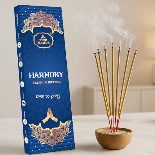 TwoHands Harmony Rose Incense Sticks | Long-Lasting Rose Oudh Agarwood Fragrance Agarbatti | for Daily Pooja, Home Freshness, Yoga, Meditation & Rituals | 50g Pack (Approx. 27 Sticks) - Image 2