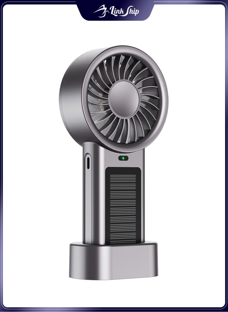 linkship Solar Portable Fan, 5000mAh Ultra-Long Lasting Battery & Fast USB/Solar Charging, for Extreme Outdoor Camping, Hiking and Travel, Powerful Cooling with Safe Heat-Resistant Design - Image 2