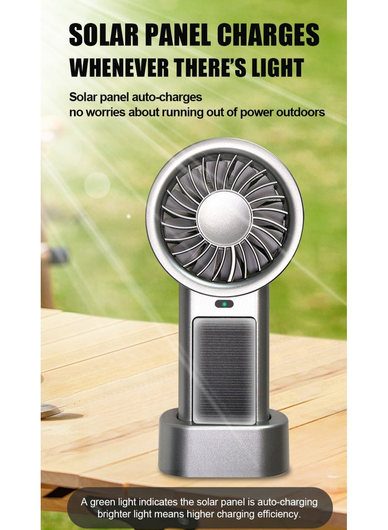 linkship Solar Portable Fan, 5000mAh Ultra-Long Lasting Battery & Fast USB/Solar Charging, for Extreme Outdoor Camping, Hiking and Travel, Powerful Cooling with Safe Heat-Resistant Design - Image 5