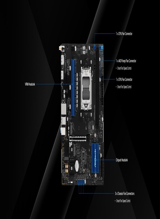 أسروك لوحة أم ASRock A620AM-X WiFi Micro-ATX | مقبس AMD AM5 | تدعم معالجات Ryzen 9000/8000/7000 | ذاكرة DDR5 بتردد 8000+ مع إمكانية كسر السرعة | واي فاي 5 | منفذ LAN بسرعة 2.5 جيجابت | إمكانية استعادة BIOS - Image 4