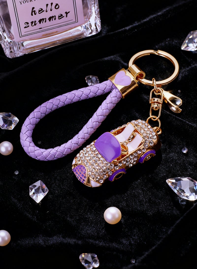 مقفل مفتاح السيارة المصغر الحلو – تزيين بلوري لامع، ملحق مفتاح ومذكرة فريدة - Image 5