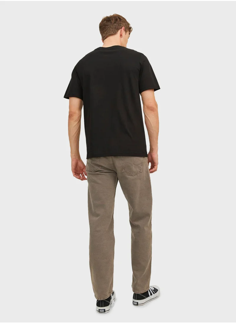 جاك اند جونز Graphic Crew Neck T-Shirt